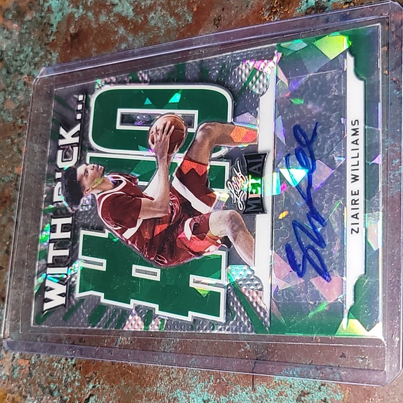 Autograph. Rookie. 5/5. Ziaire Williams. Leaf Metal. With...